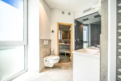 Ein Badezimmer in der Unterkunft Promenadenvilla 03 Wohnung 04