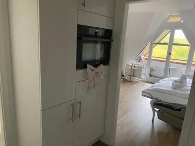Küche/Küchenzeile in der Unterkunft PEMATRA FeWo Kleine Brise