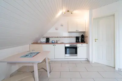 Küche/Küchenzeile in der Unterkunft Ferienwohnung 