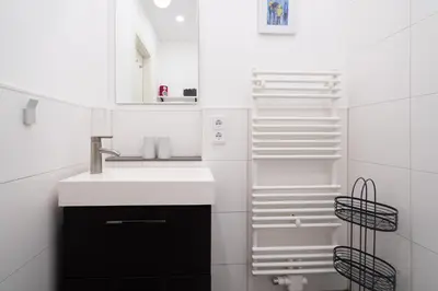 Ein Badezimmer in der Unterkunft Ferienwohnung 