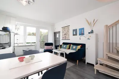 Ein Sitzbereich in der Unterkunft Ferienwohnung 