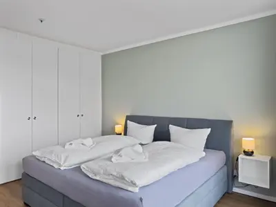 Ein Bett oder Betten in einem Zimmer der Unterkunft Objekt-Nr 153 - Strand - Trelleborgallee
