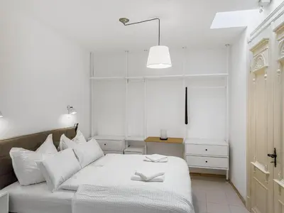 Ein Bett oder Betten in einem Zimmer der Unterkunft Objekt-Nr 235 - Hafen - Kurgartenstraße