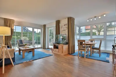 Ein Sitzbereich in der Unterkunft Haus Sonnenpark Appartement 03