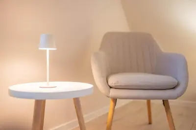 Ein Sitzbereich in der Unterkunft NEU Hütthus Ferienhaus in Timmendorfer Strand
