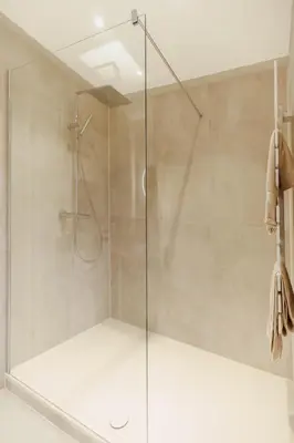 Ein Badezimmer in der Unterkunft NEU Hütthus Ferienhaus in Timmendorfer Strand
