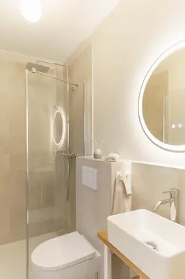 Ein Badezimmer in der Unterkunft NEU Hütthus Ferienhaus in Timmendorfer Strand