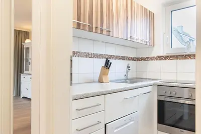 Küche/Küchenzeile in der Unterkunft Ferienwohnung Timmendorfer Perle