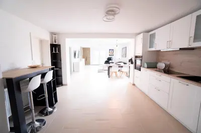 Küche/Küchenzeile in der Unterkunft Ferienhaus nah der Ostsee, 110qm mit eigenem Garten