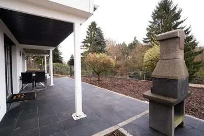 Ein Garten an der Unterkunft Ferienhaus nah der Ostsee, 110qm mit eigenem Garten