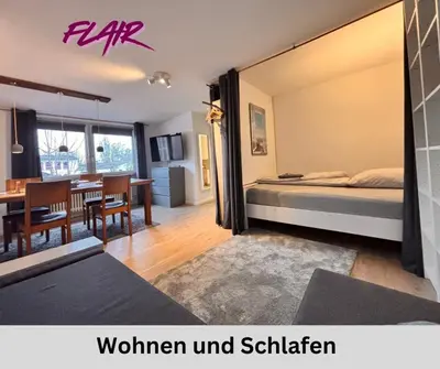 Ein Bett oder Betten in einem Zimmer der Unterkunft Gemütlich 7, Netflix und Kaffee frei, Parken vor der Tür