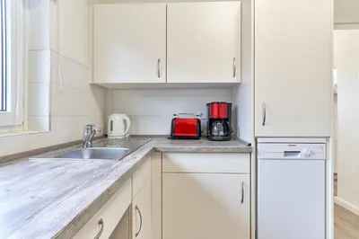 Küche/Küchenzeile in der Unterkunft Haus SeeZeit Appartement 03