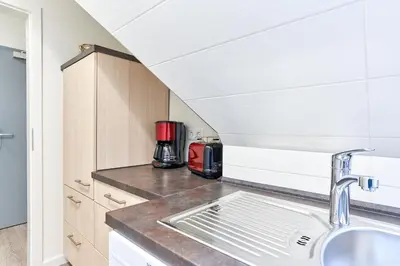 Küche/Küchenzeile in der Unterkunft Haus SeeZeit Appartement 07