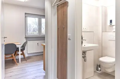Ein Badezimmer in der Unterkunft Haus SeeZeit Appartement 06
