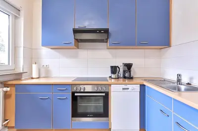 Küche/Küchenzeile in der Unterkunft Haus SeeZeit Appartement 06