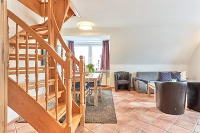 Ein Sitzbereich in der Unterkunft Haus SeeZeit Appartement 09