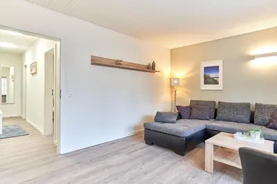 Ein Sitzbereich in der Unterkunft Haus SeeZeit Appartement 05