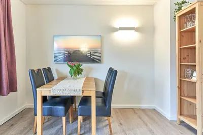 Ein Sitzbereich in der Unterkunft Haus SeeZeit Appartement 05