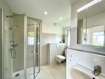 Ein Badezimmer in der Unterkunft Meerblick