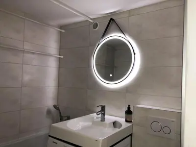 Ein Badezimmer in der Unterkunft Panoramic Sierksdorf Meer Loft