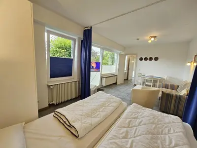 Ein Bett oder Betten in einem Zimmer der Unterkunft Unterdeck