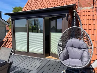 Ein Sitzbereich in der Unterkunft Robbe