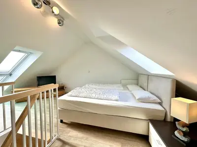 Ein Bett oder Betten in einem Zimmer der Unterkunft Strandoase Sierksdorf Strandoase Sonnendeck