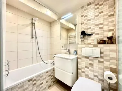 Ein Badezimmer in der Unterkunft Panoramic Sierksdorf Bayview