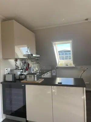 Küche/Küchenzeile in der Unterkunft Haus Seeburg Appartement 2.6 - strandnah
