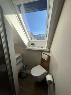 Ein Badezimmer in der Unterkunft Haus Seeburg Appartement 2.6 - strandnah