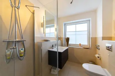Ein Badezimmer in der Unterkunft Ferienwohnung Strandglück - Timmendorfer Strand