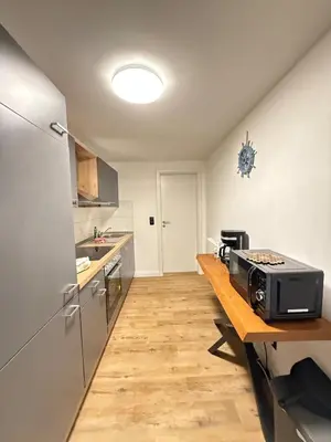 Küche/Küchenzeile in der Unterkunft Ruhiges Apartment nähe Lübeck - Ostsee