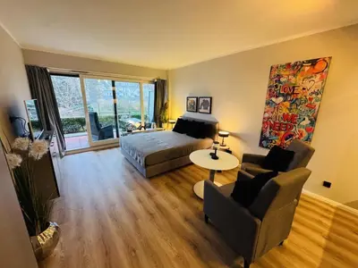 Ein Sitzbereich in der Unterkunft Bellevue Nr 13