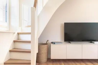 TV/Unterhaltungsangebot in der Unterkunft Ferienwohnung Lütt Strandhuus - Scharbeutz