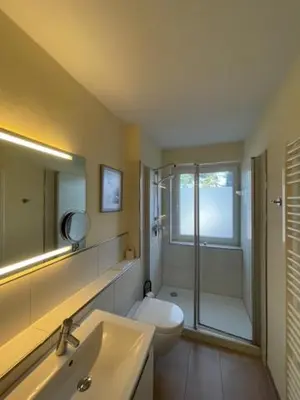 Ein Badezimmer in der Unterkunft Seepferdchen