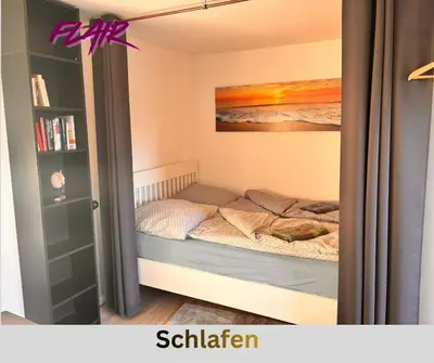 Ein Bett oder Betten in einem Zimmer der Unterkunft Gemütlich 8, Netflix und Kaffee frei, Parken vor der Tür