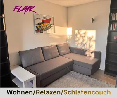 Ein Sitzbereich in der Unterkunft Gemütlich 8, Netflix und Kaffee frei, Parken vor der Tür