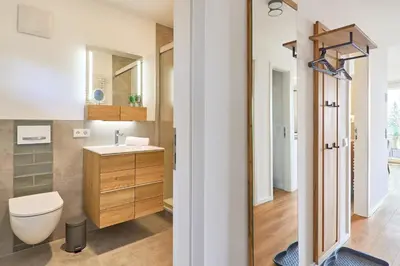 Ein Badezimmer in der Unterkunft Morgenlicht