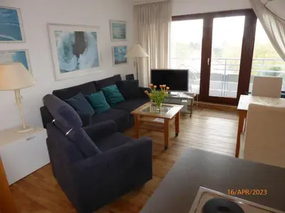 Ein Sitzbereich in der Unterkunft Haus Seeburg nur 100m zum Strand 2 1b