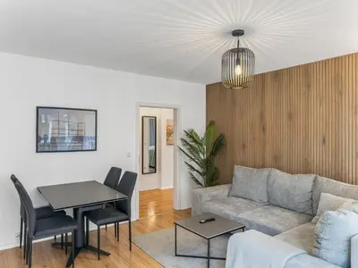 Ein Sitzbereich in der Unterkunft Objekt-Nr 7 - Hafen - Rose