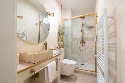 Ein Badezimmer in der Unterkunft Ferienwohnung 