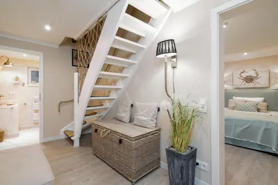 Ein Bett oder Betten in einem Zimmer der Unterkunft Ferienwohnung 