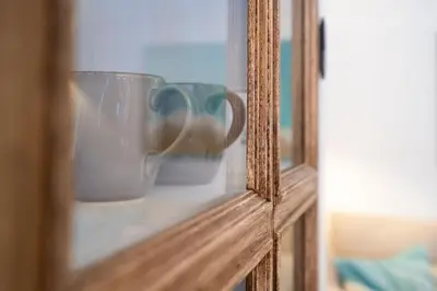 Ein Bett oder Betten in einem Zimmer der Unterkunft Ferienwohnung 