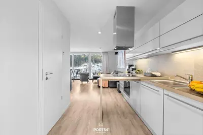 Küche/Küchenzeile in der Unterkunft Ferienwohnung 