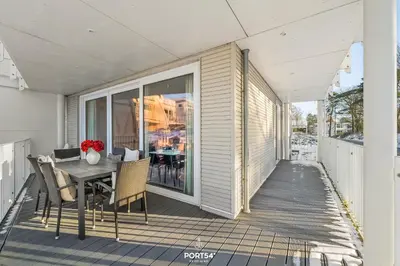 Ein Balkon oder eine Terrasse in der Unterkunft Ferienwohnung 