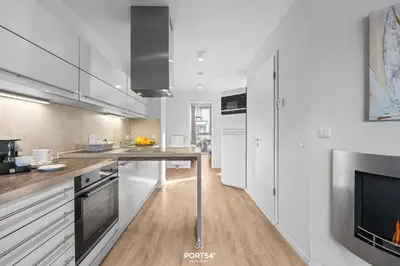 Küche/Küchenzeile in der Unterkunft Ferienwohnung 