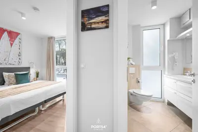 Ein Bett oder Betten in einem Zimmer der Unterkunft Ferienwohnung 