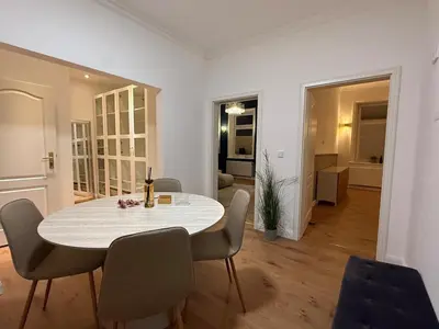 Ein Sitzbereich in der Unterkunft Modernes Loft Apartment in Lübeck