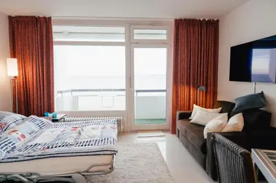 Ein Bett oder Betten in einem Zimmer der Unterkunft Berliner Hof App 509 Scharbeutz - Strandallee 141