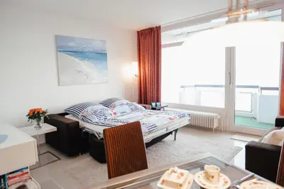 Ein Sitzbereich in der Unterkunft Berliner Hof App 509 Scharbeutz - Strandallee 141